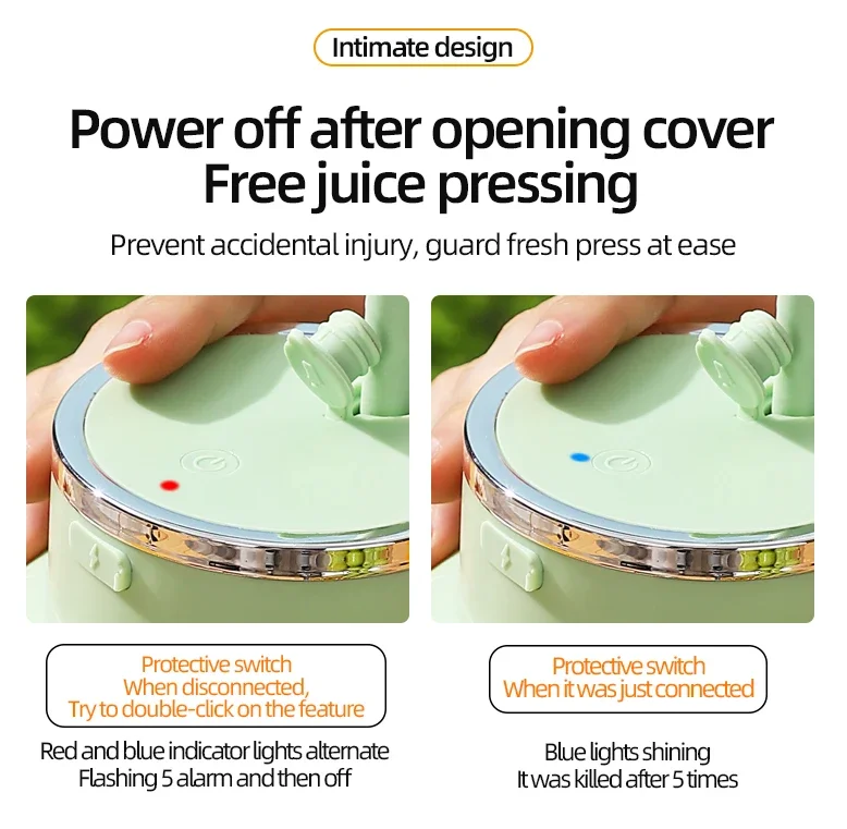 Portable Electric juicer cup -800ml capacity with 10 stainless steel blades - Image 14