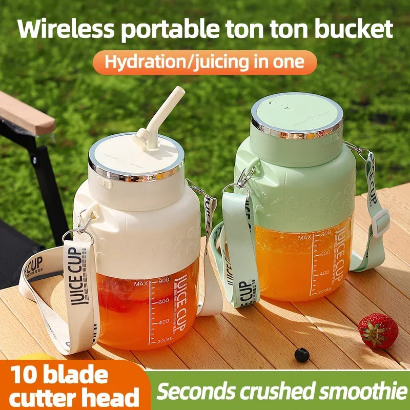 Portable Electric juicer cup -800ml capacity with 10 stainless steel blades - Image 2