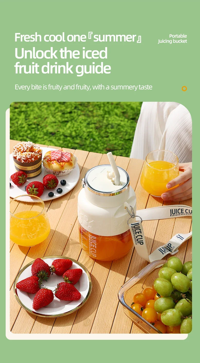 Portable Electric juicer cup -800ml capacity with 10 stainless steel blades - Image 27