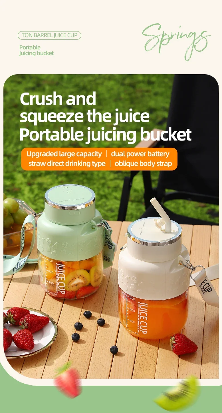 Portable Electric juicer cup -800ml capacity with 10 stainless steel blades - Image 7